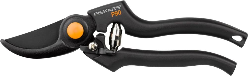 Fiskars Bypass-Gartenschere für frische Äste, 22,5 cm, schwarz/ orange, Pro P90