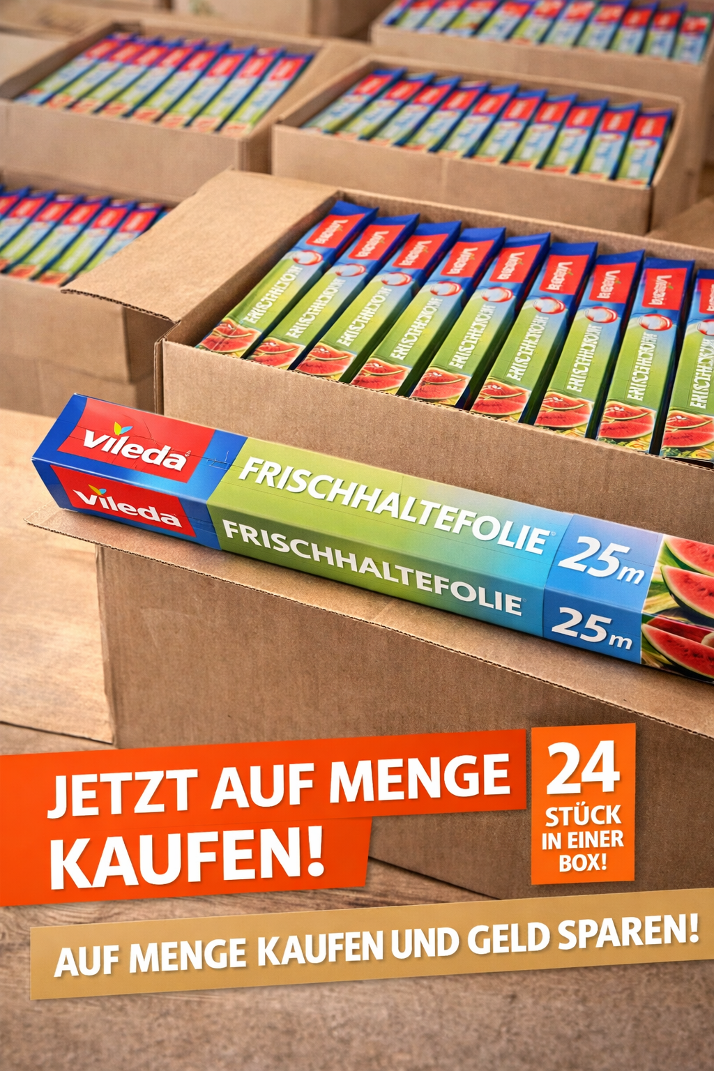 VILEDA Frischhaltefolie 25M - 24er Box