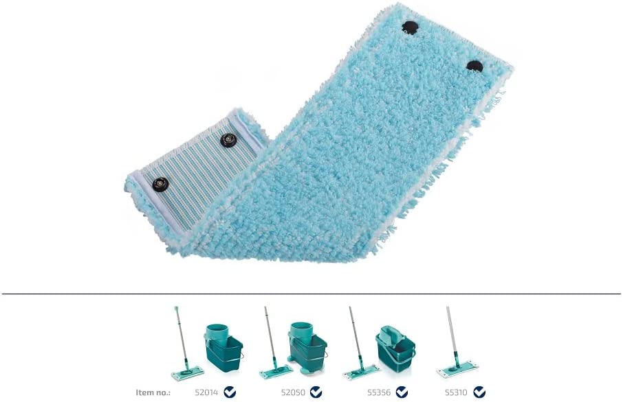 LEIFHEIT Wischbezug Clean Twist M super soft für sensible Böden, Bodenwischer Ersatzbezug mit Spezialfasern, Wischer Ersatzbezug für minimale Wasseraufnahme, ideal für Parkett, Laminat und Kork