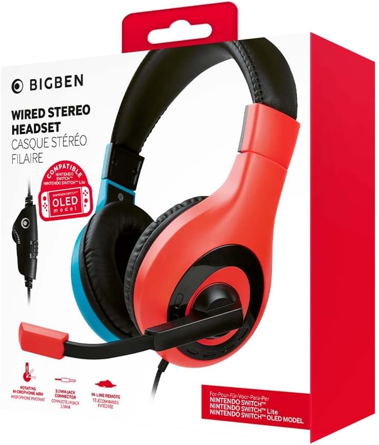 Bigben Stereo Gaming-Headset V1 rot/blau Switch - B Ware