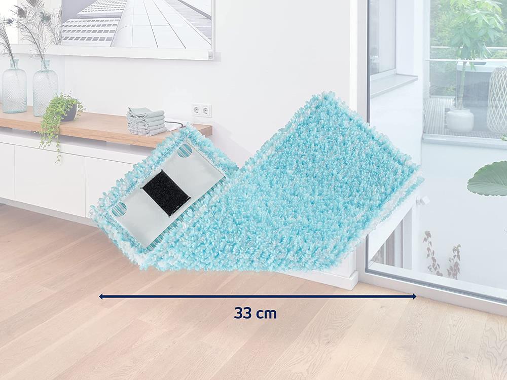 Leifheit 52122 Wischbezug Clean Twist M Ergo super soft für sensible Böden, Bodenwischer Ersatzbezug mit Spezialfasern, Wischmopp für minimale Wasseraufnahme, ideal für Parkett, Laminat, Echtholz und Kork