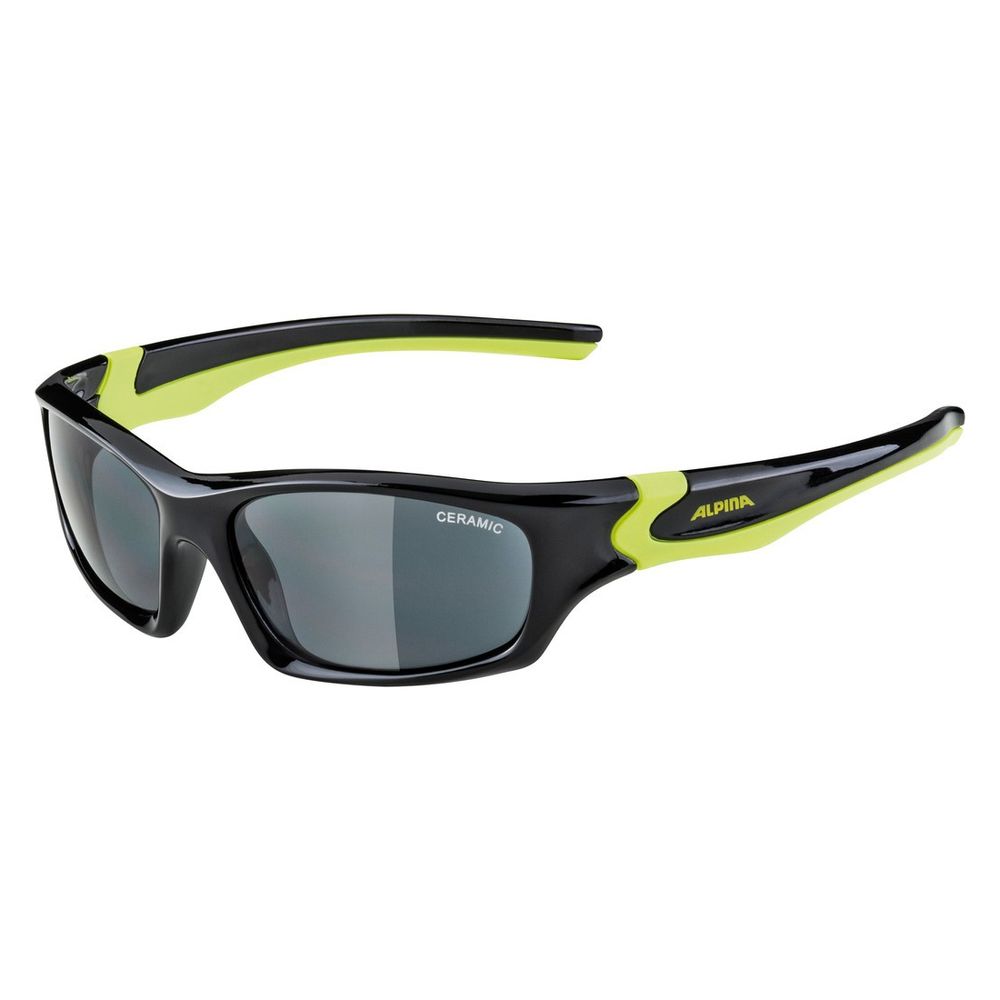 ALPINA Sonnenbrille Flexxy Teen Schwarz/Neon - B Ware