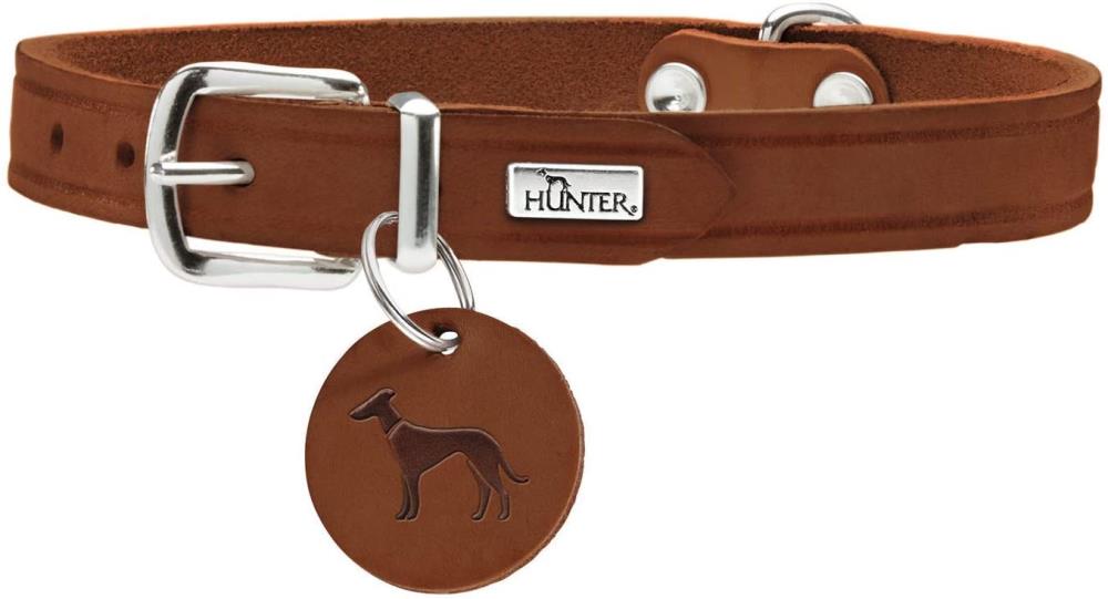 Hunter 66057 -  Hundehalsband AALBORG cognac Gr.47 (S-M)