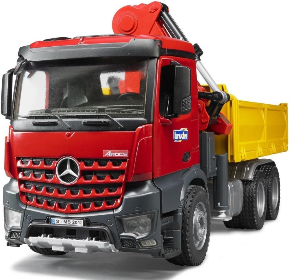 bruder 03651 - Mercedes-Benz Arocs Baustellen-LKW mit Kran -  B Ware