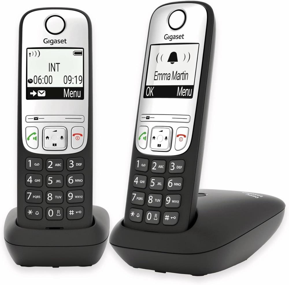 Gigaset Schnurloses Telefon Duo A690, Schwarz, B- Ware