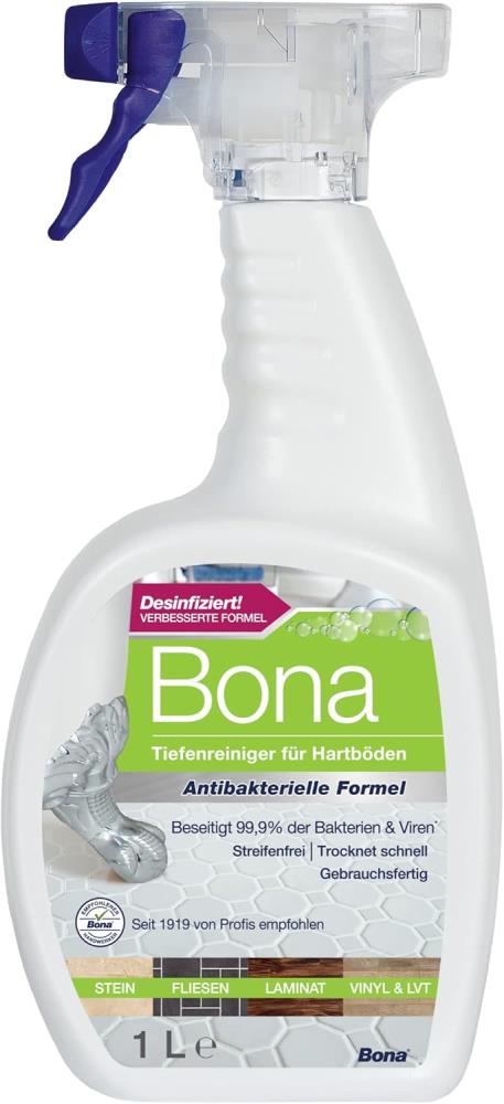 Bona Bodenreiniger, Tiefenreiniger Antibac für Stein, Fliesen und Laminat, Spray, 1 Liter