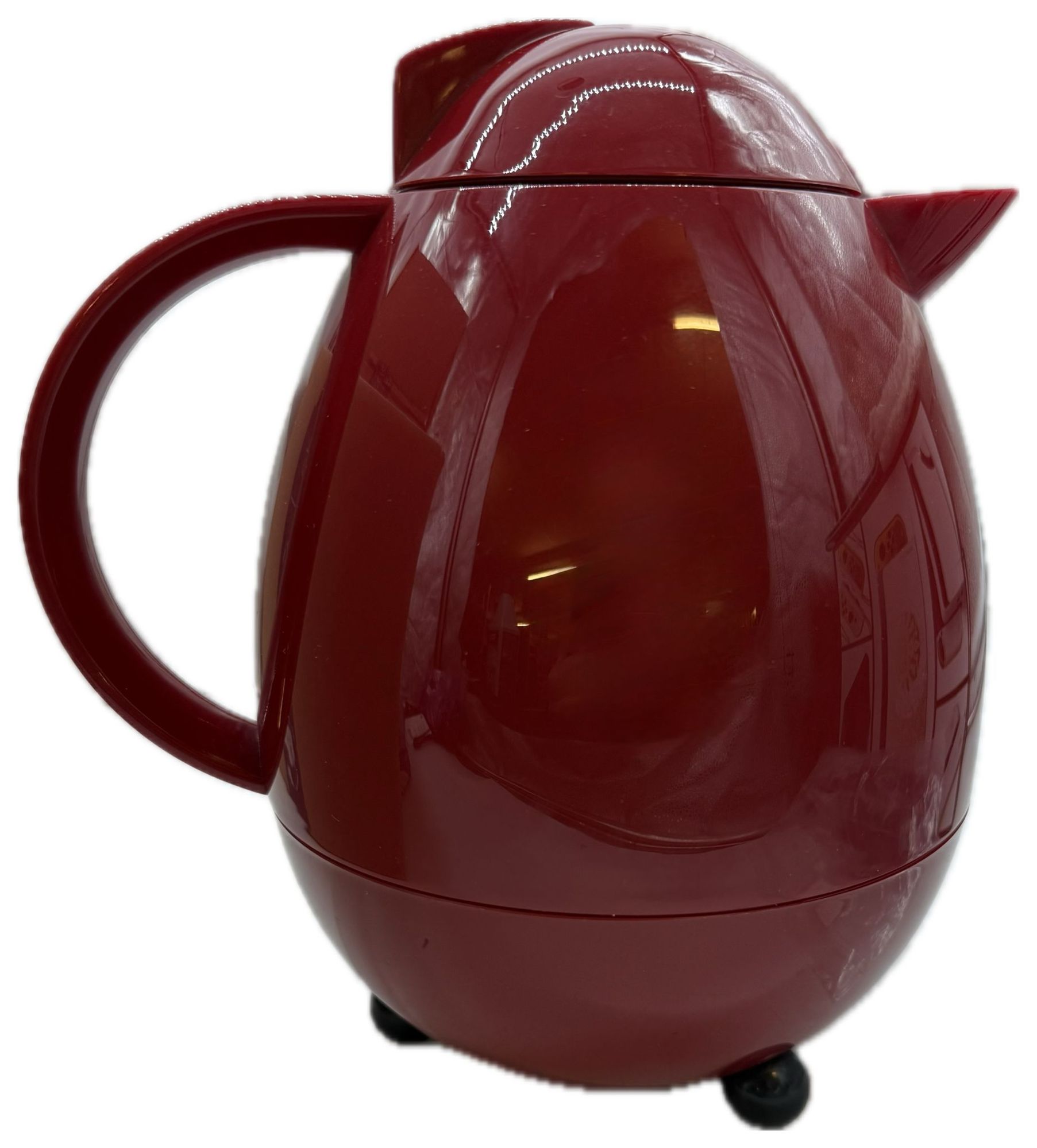Leifheit Isolierkanne, Columbus 1, 0 L 100% dicht, Thermoskanne mit bewährter Aromataste, praktisches Öffnen und Schließen mit einer Hand, Kaffekanne, Teekanne, dunkelrot, hochglanz - OVP