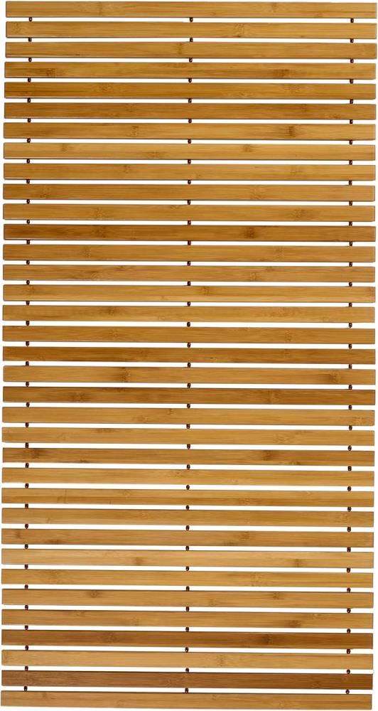 Kleine Wolke Holzmatte Level Badteppich, 100% Bambus, Natur, 80 x 50 cm