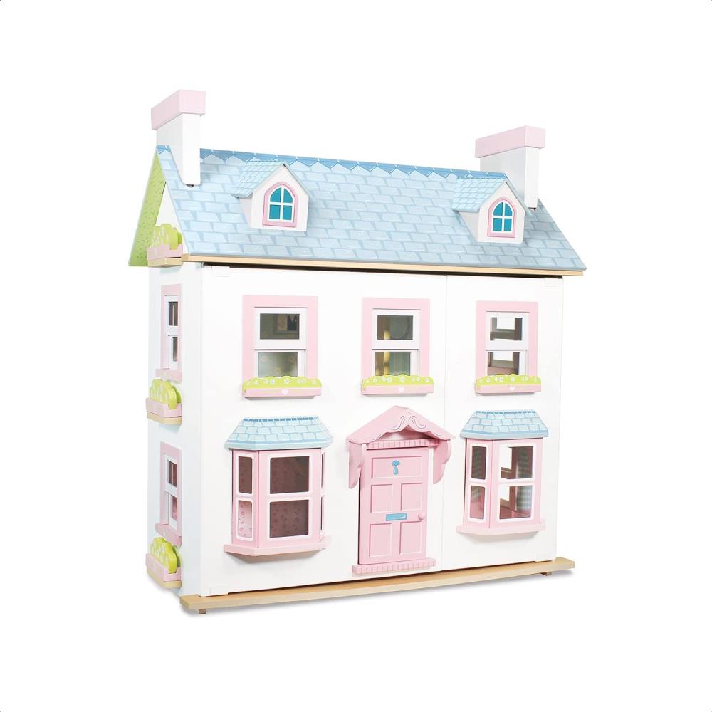 Le Toy Van - Puppenhaus Wooden Doll House, Girls & Boys 3 Storey Wooden Dolls House Play Set - B Ware