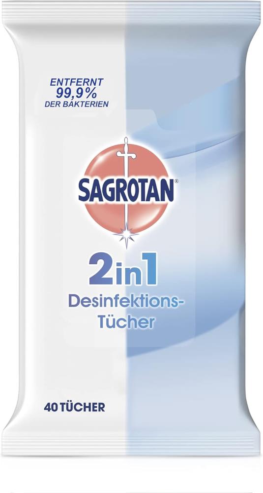 SAGROTAN 2IN1 DESINFEKTIONSTÜCHER, 40-ER