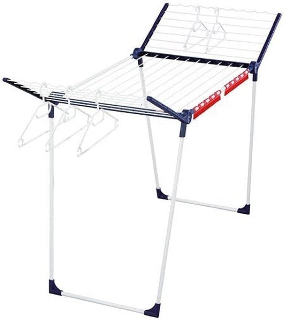 Leifheit Standtrockner Pegasus 200 Solid mit 20 m Trockenlänge für 2 Wäscheladungen, großer Wäscheständer für Bettwäsche, Flügelwäschetrockner mit Kleinteilehalter, Kleiderbügelstangen und 5 Bügeln
