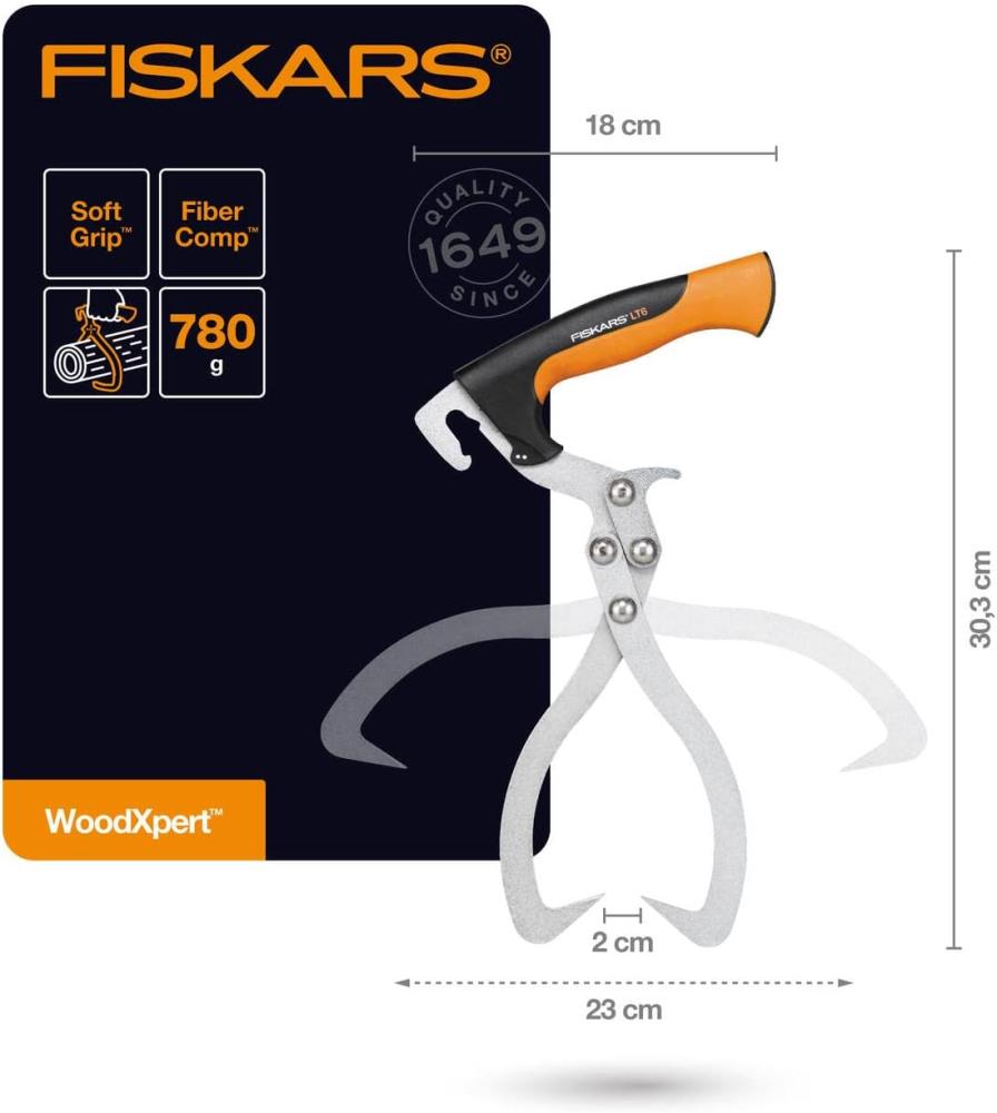 Fiskars Handpackzange LT6 zur Holzbearbeitung, mit Köcher