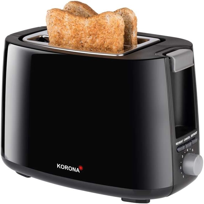 „Korona” Toaster für 2 Scheiben schwarz - B Ware