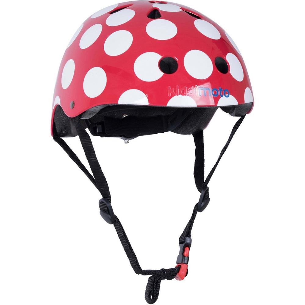 kiddimoto Fahrradhelm Red Dotty rot Gr. 48-53 cm
