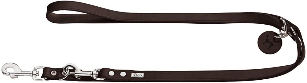 Hunter 66079 - Hundeleine Leder dunkelbraun Gr.1.6 x 200 cm