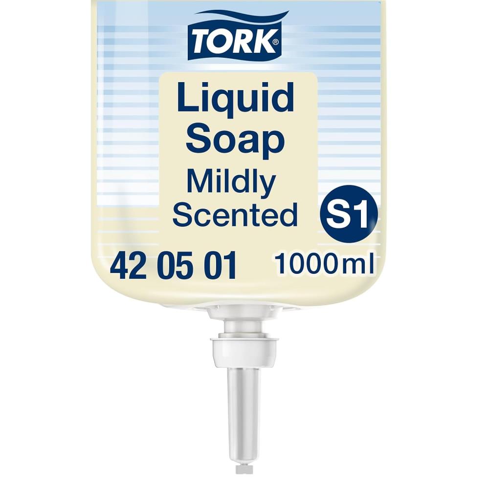 Tork Mild Duftende Hand Flüssigseife, frischer Duft, 1000 ml