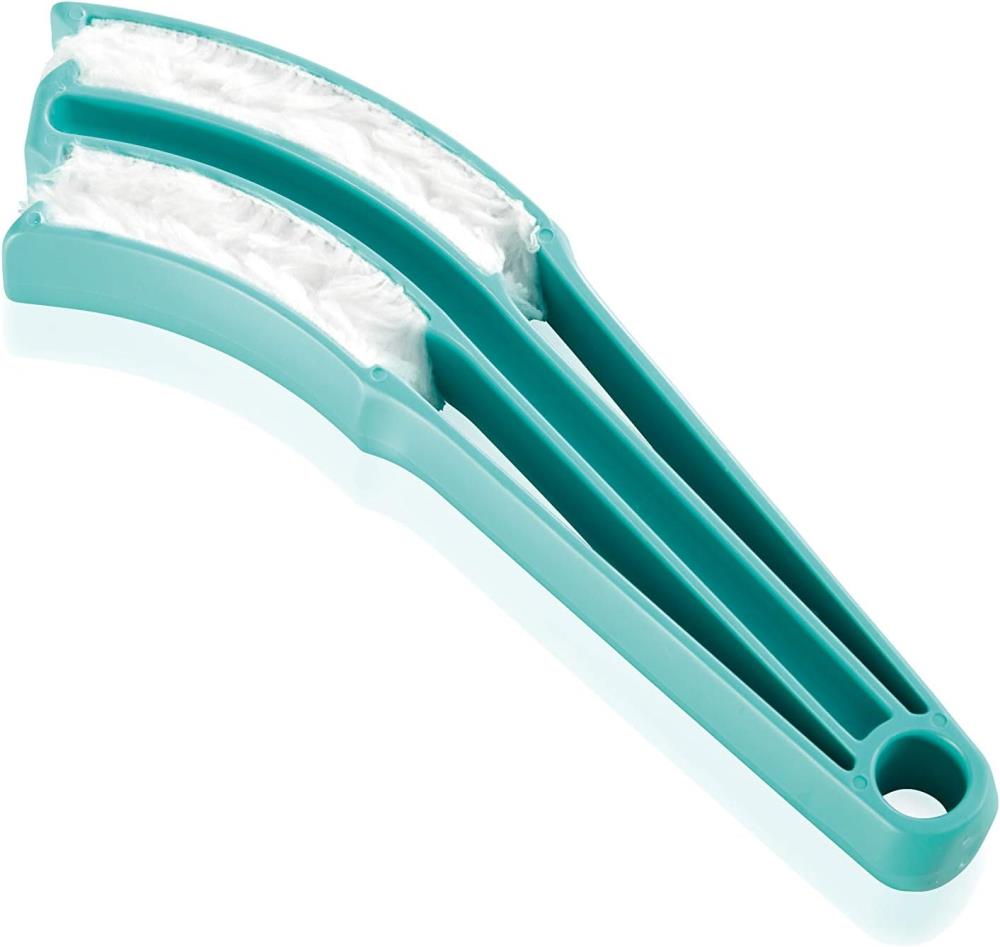 Leifheit Jalousetta, Heizkörperreiniger mit Mikrofaserbezug, ideal für die Reinigung von Jalousien, Reiniger für Lamellen und Rolladen, Heizkörperbürste - OVP