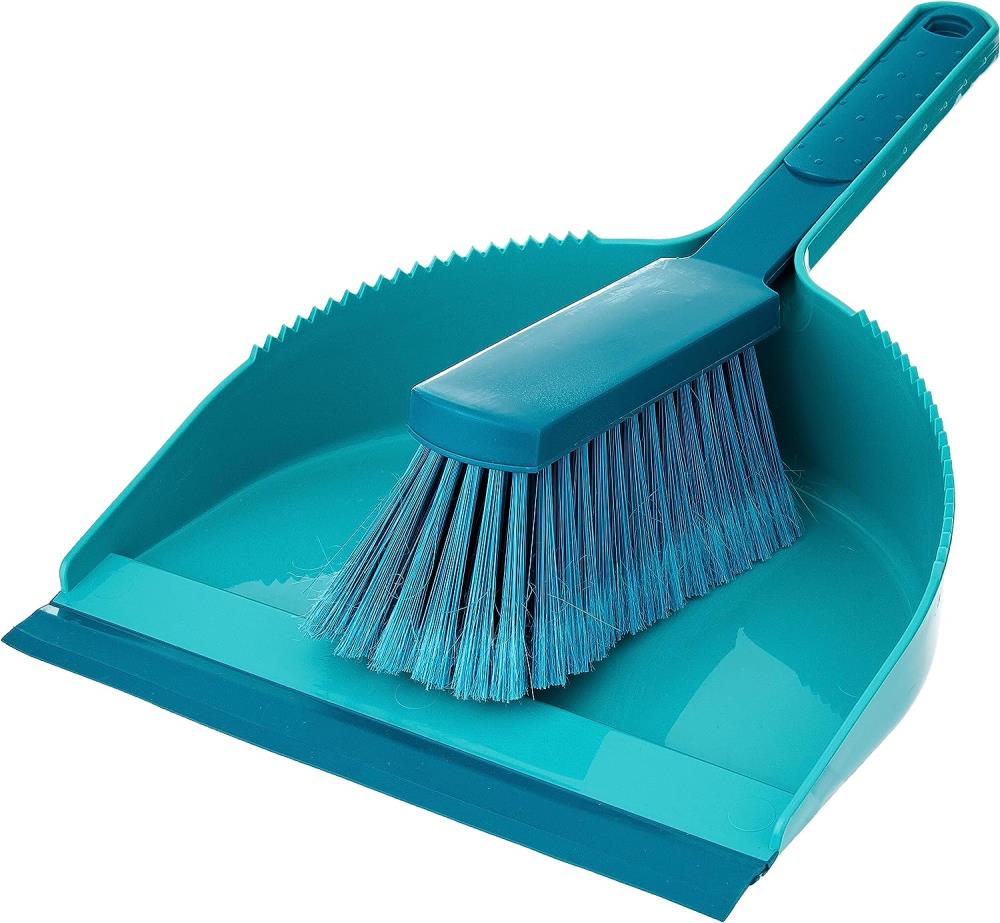 Leifheit Handkehrset Classic mit Spezialborsten, Kehrschaufelset mit extra langer Gummilippe, Handfeger und Schaufel mit Schaberkante und Aufhängeöse - OVP