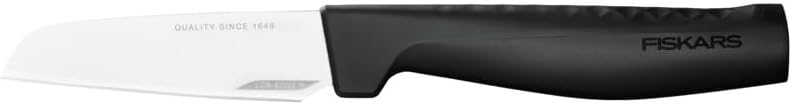 Silber/Schwarz Fiskars Hard Edge Schälmesser, 20,8 Cm, Stahl/ Kunststoff