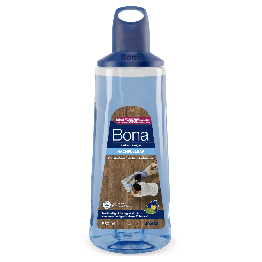 Bona Bodenreiniger Parkettreiniger, 850 ml, Kartusche für Premium Spray Mop