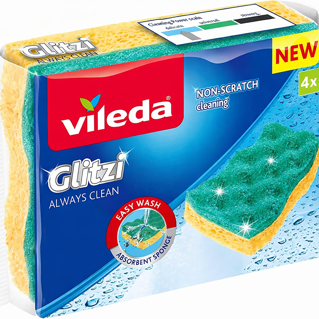 Vileda Schwamm Spülschwamm Glitzi Always Clean 4er Pack