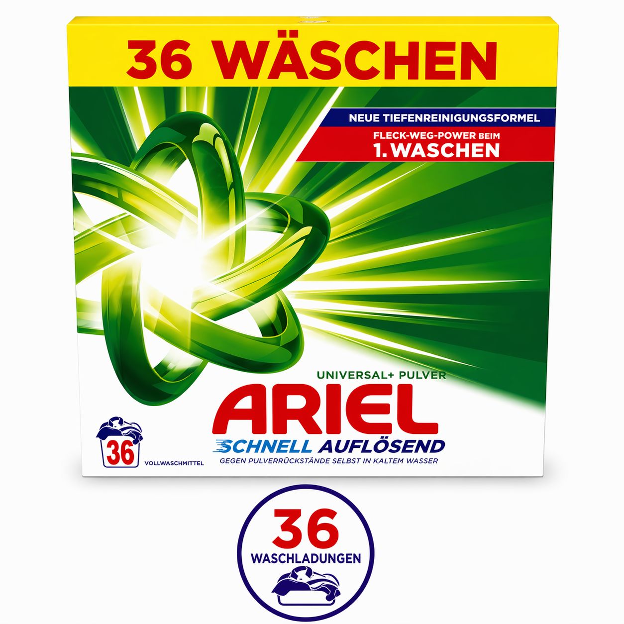 Ariel Universalwaschmittel Pulver schnell auflösend - 36 WL