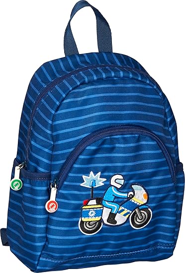 DIE SPIEGELBURG - Rucksack mit Polizei-Motorrad für Kinder - B Ware