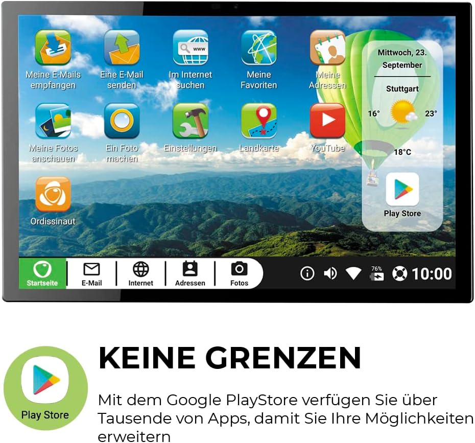 Ordissimo - Tablet Celia für Senioren - Einfache Bedienung - Großes 10 Zoll Display mit Touchscreen - B Ware