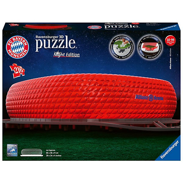 Allianz Arena 3D-Puzzle Night mit LED B46cm 216 Teile - B Ware