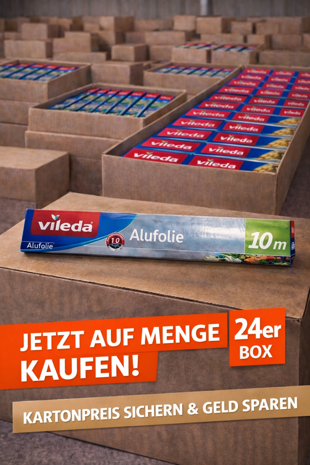 VILEDA Alufolie 10 Meter  24er BOX