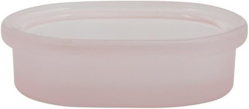 MSV Spirella Seifenschale Glas, 13,3 x 9,8 x 4 cm, Rosa