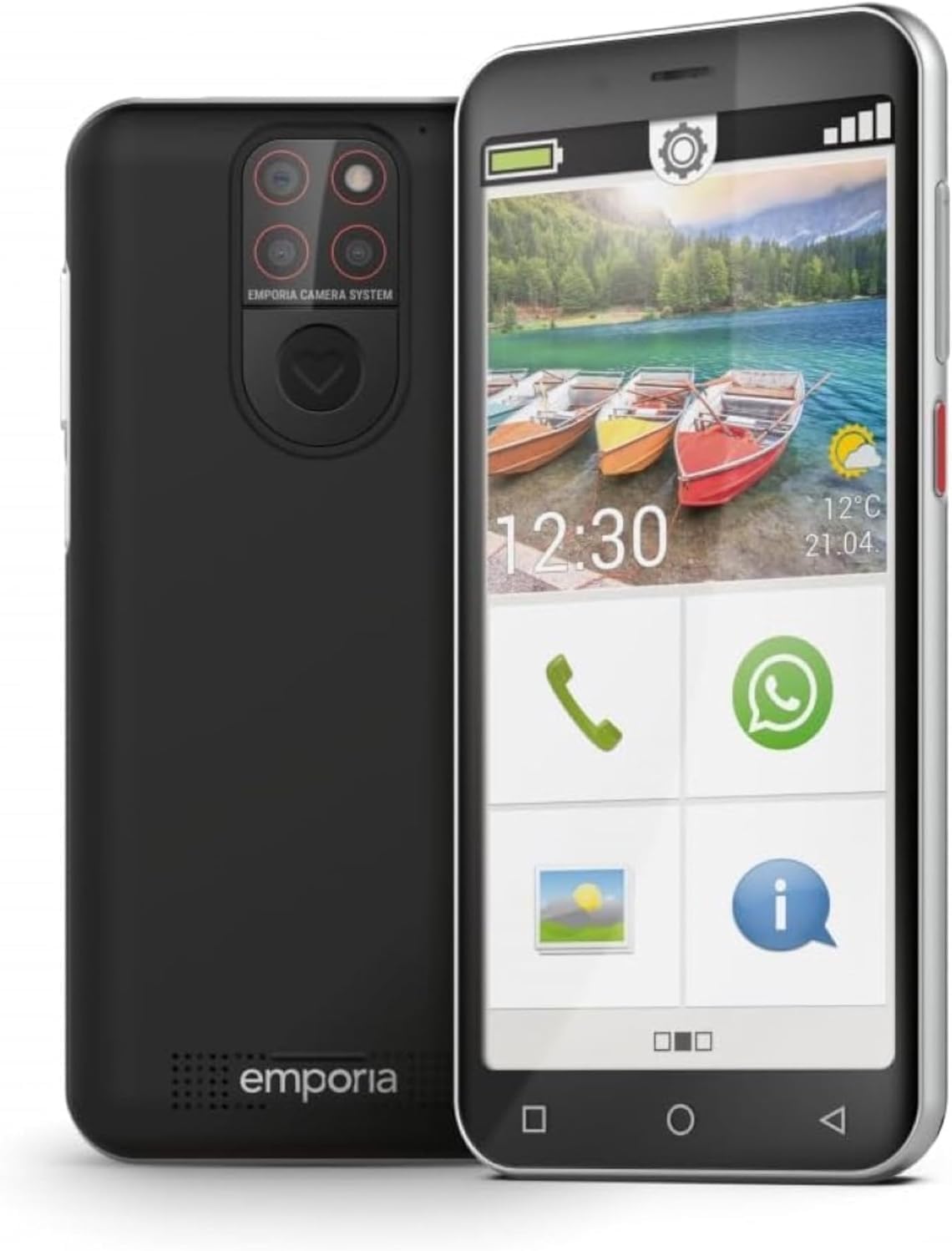 emporiaSMART.5 Mini, Seniorenhandy, 4G, Android, 64 GB schwarz - B Ware