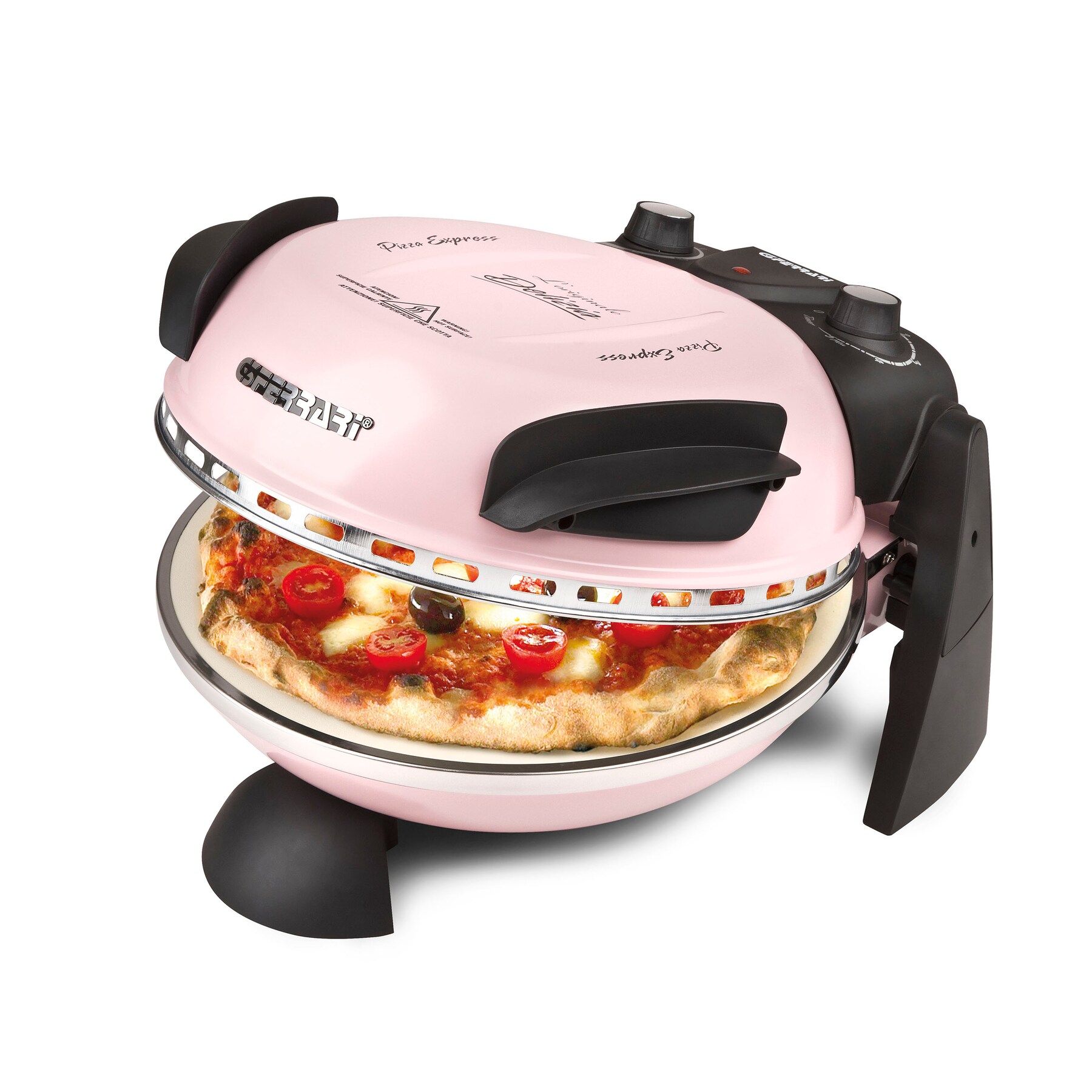 G3ferrari Rosa Pizzaofen "Delizia G1000616 Limited Edition Icy Pink Bis 400 C Mit Pizzastein", Pink (Rosa), B:34,5Cm H:21cm T:33cm, Pizzaöfen, Die Ikone... - Image 5