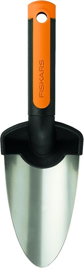 Schwarz/Orange Fiskars Premium Stahl Blumenkelle - Länge: 28 Cm