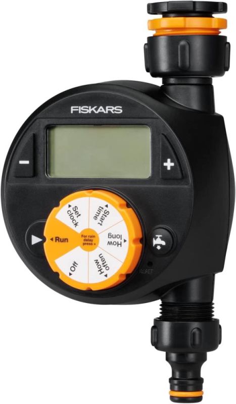 Fiskars Bewässerung Garten Zeitschaltuhr und Timer mit 1 Ausgang LCD